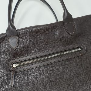 Longchamp veau foullone leather laptop handbag